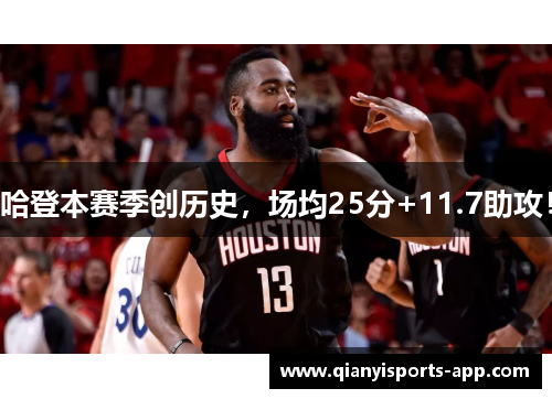 哈登本赛季创历史，场均25分+11.7助攻！