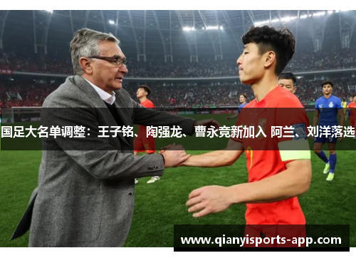 国足大名单调整：王子铭、陶强龙、曹永竞新加入 阿兰、刘洋落选