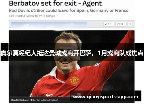 奥尔莫经纪人抵达曼城或离开巴萨，1月或离队成焦点